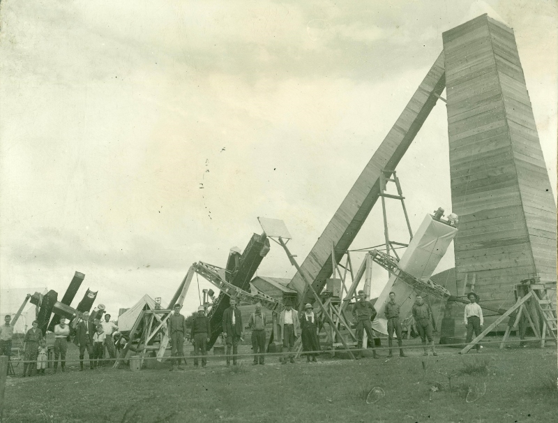 Campamento estadunidense en Durango durante el eclipse de Yerbanís, septiembre de 1923.